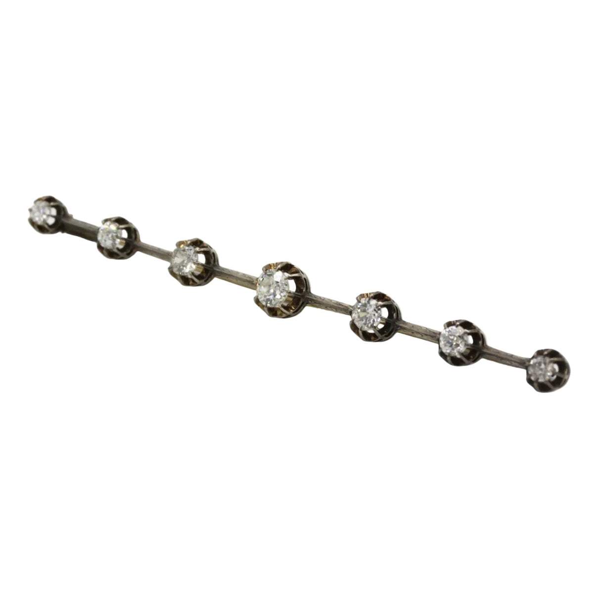 Broche Barrette en or jaune et diamants - Castafiore