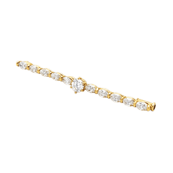 Brooch-Barrette yellow gold and diamonds.