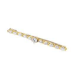 Brooch-Barrette yellow gold and diamonds.