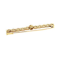Brooch-Barrette yellow gold and diamonds.
