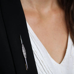 Broche Barrette en or jaune, platine et diamants - Castafiore