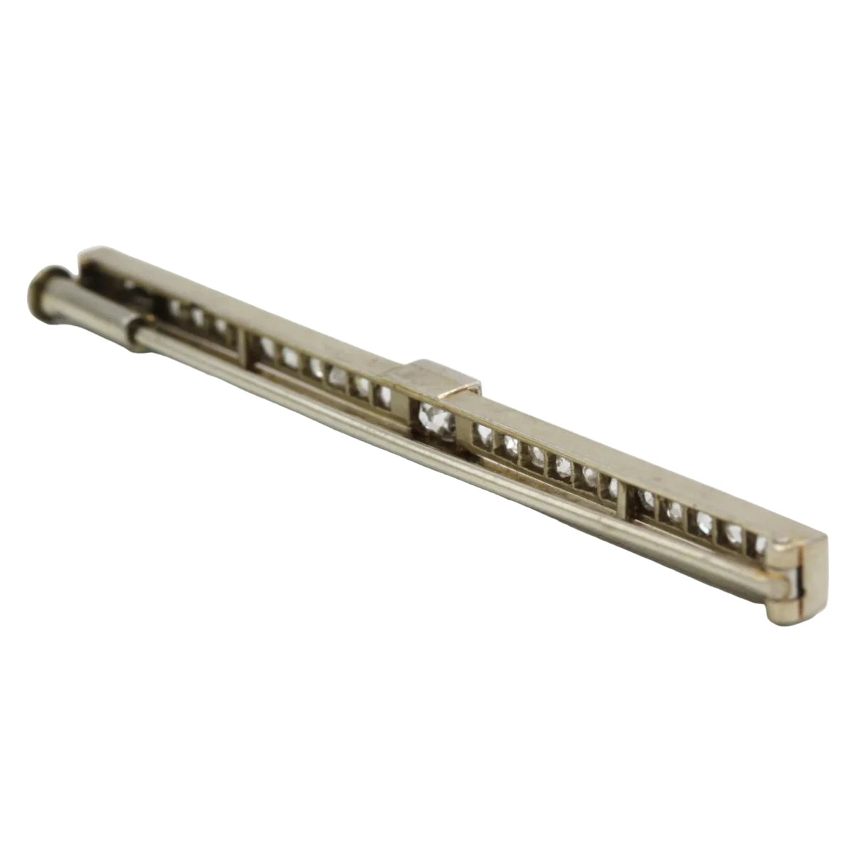 Broche Barrette en or jaune, platine et diamants - Castafiore