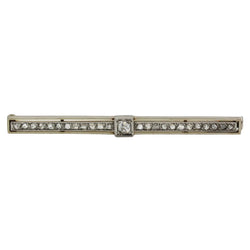 Broche Barrette en or jaune, platine et diamants - Castafiore