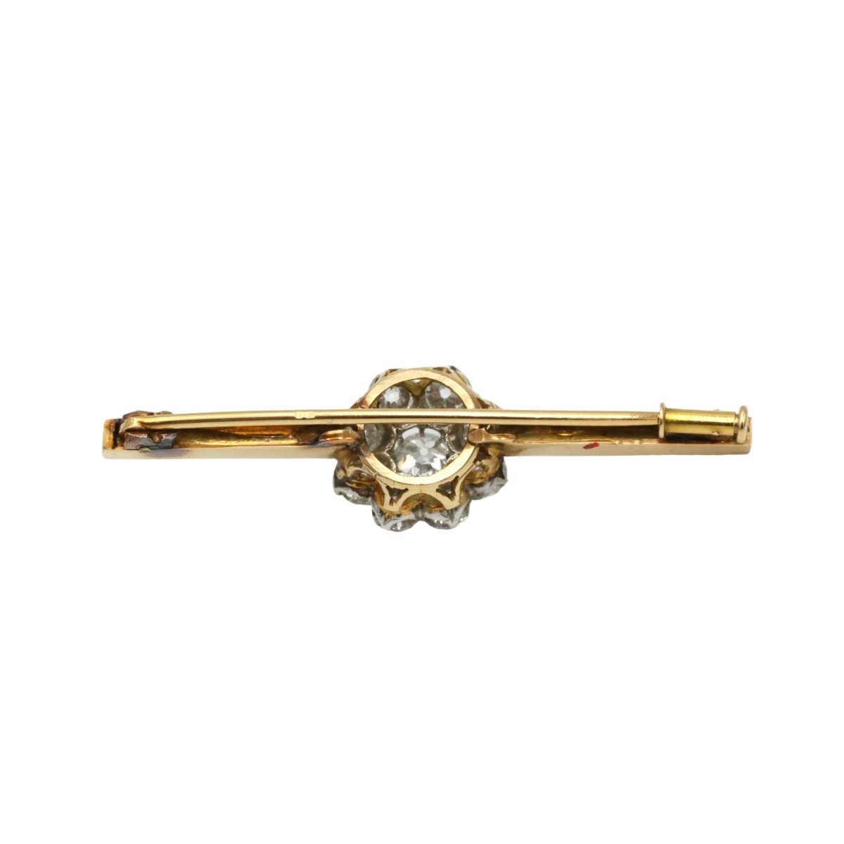 Broche Barrette en or jaune, platine et diamants - Castafiore