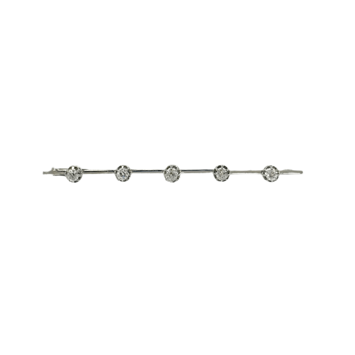 Broche Barrette en platine et diamants - Castafiore