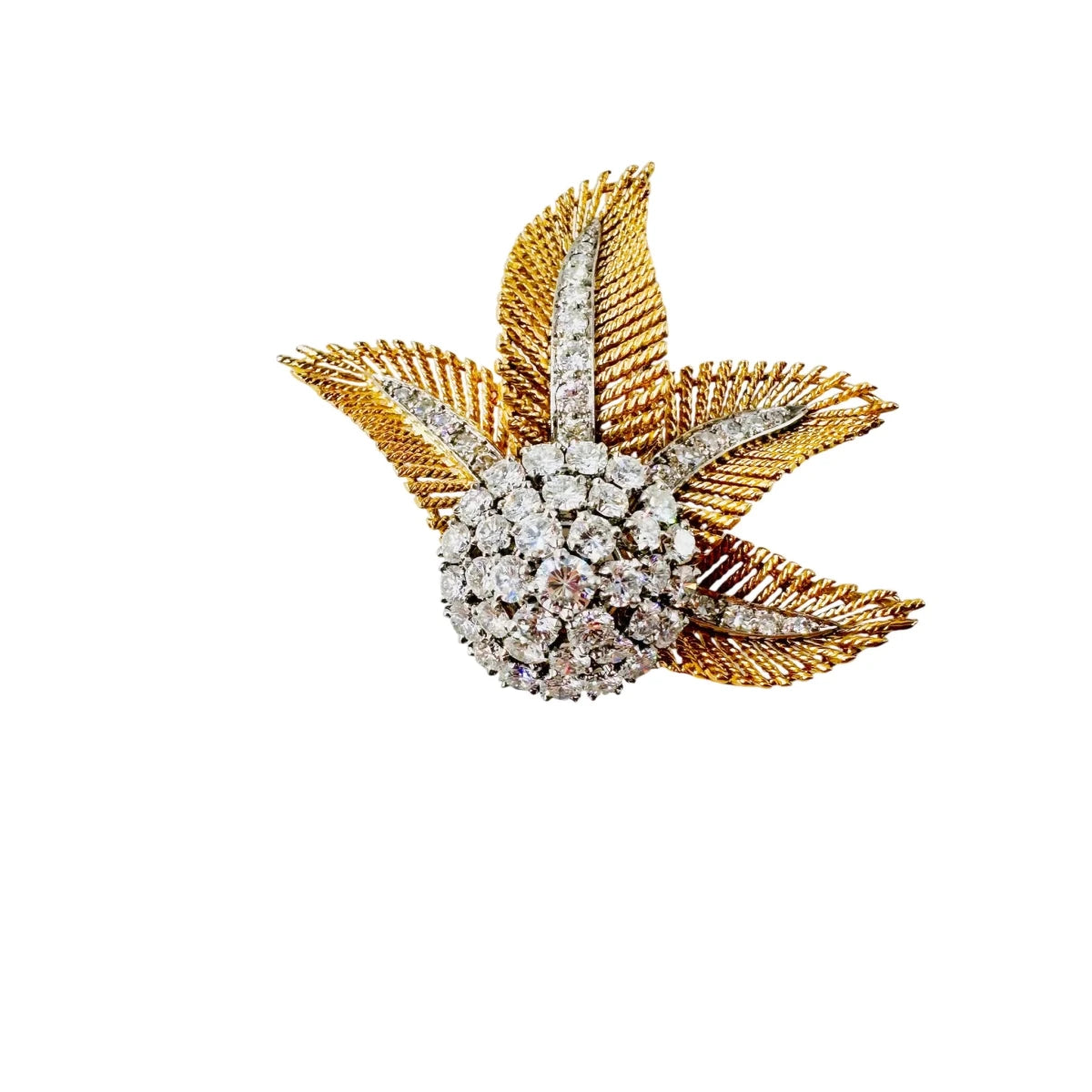 Broche BOUCHERON en or jaune et diamants - Castafiore