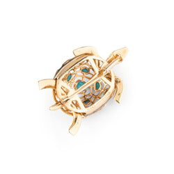 Broche BOUCHERON Tortue en or jaune et turquoise - Castafiore