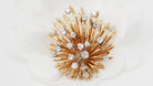 Broche Bouquet Ancienne En Or Jaune Et Diamants - Castafiore