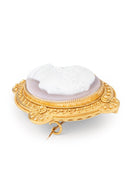 Broche Camée agate en or jaune - Castafiore