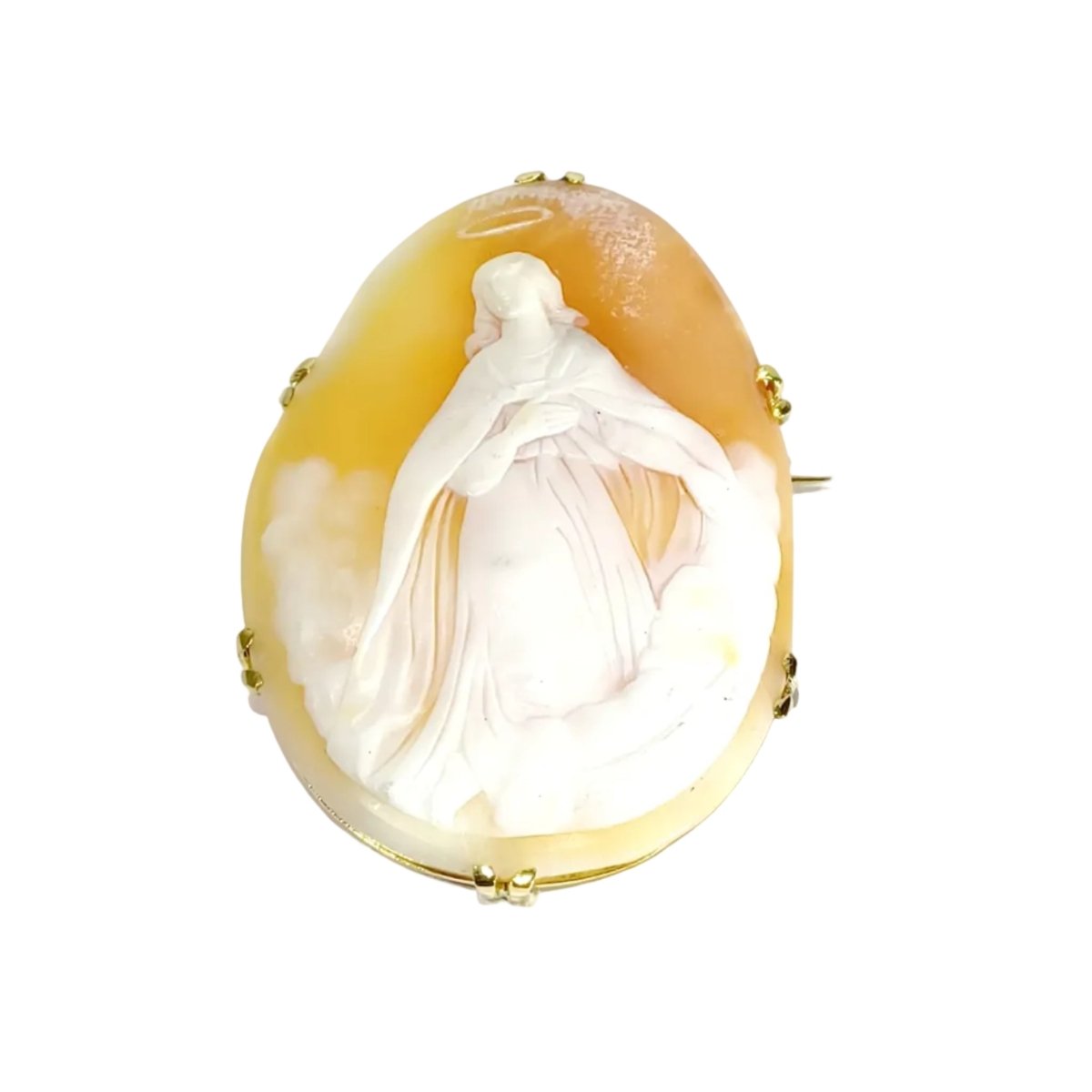 Broche Camée en or jaune - Castafiore