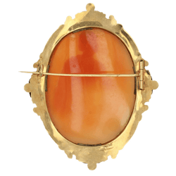 Broche Camée en or jaune et perles - Castafiore