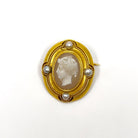 Broche Camée et perles Art Nouveau - Castafiore