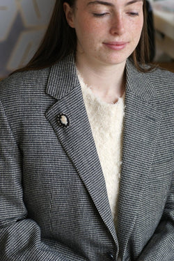 Broche Camée Onyx et Diamants - Castafiore