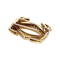Brooch Cartier, "Double C", yellow gold, diamonds.