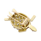 Broche CARTIER vintage, "Tortue", or jaune et diamants - Castafiore