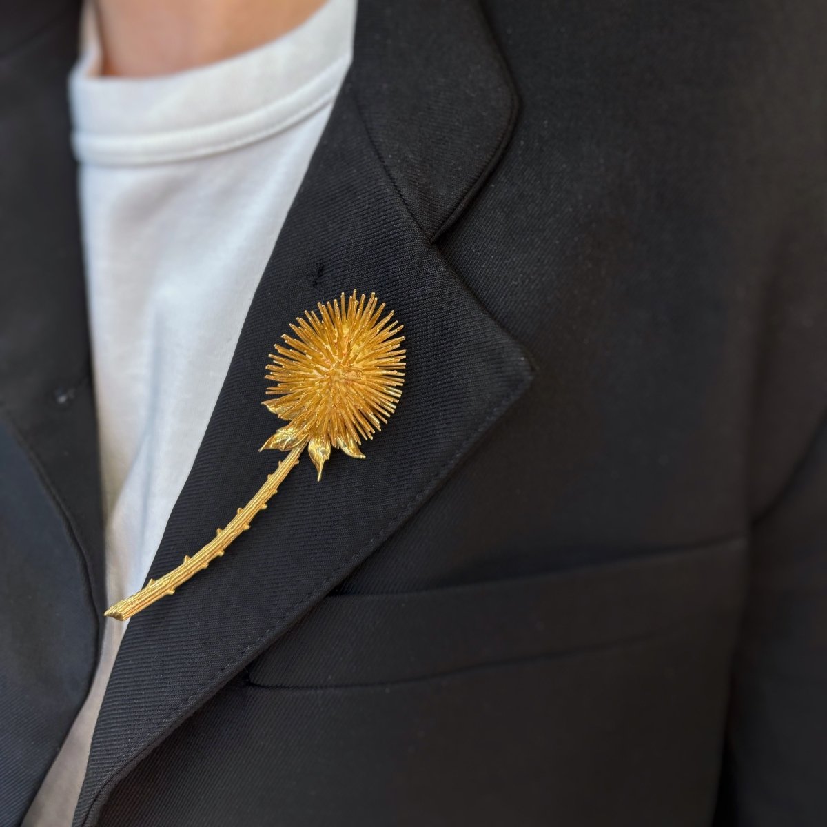 Broche Chardon - Or