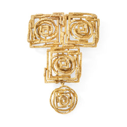 Broche CHAUMET "Labyrinthe" en or jaune - Castafiore