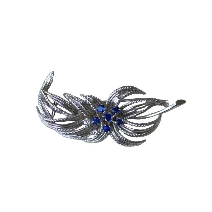 Broche Clip Boucheron Saphirs et diamants - Castafiore