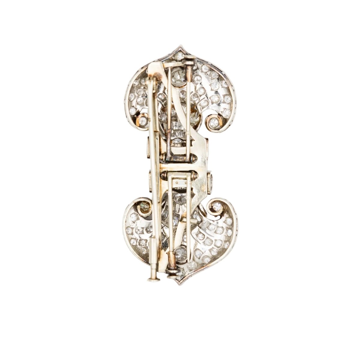 Broche Clip en or blanc et diamants - Castafiore