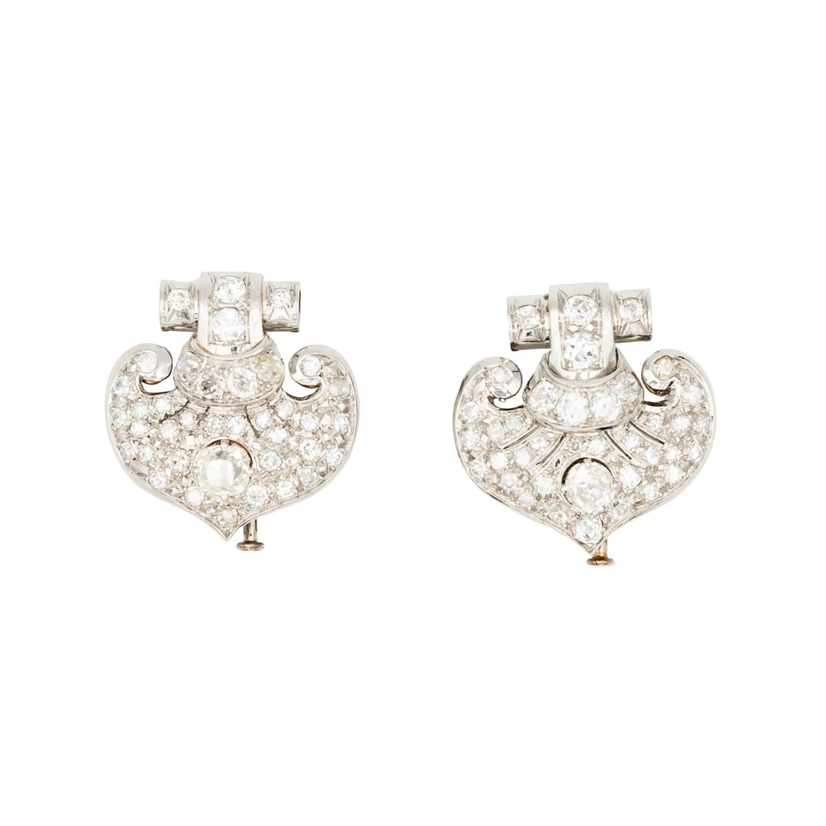 Broche Clip en or blanc et diamants - Castafiore