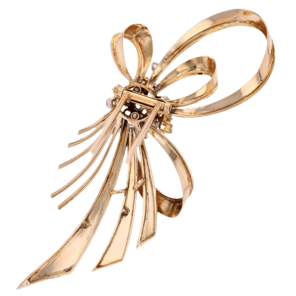 Broche Clip en or rose et diamants - Castafiore