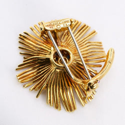Broche Clip Van Cleef & Arpels en or jaune et saphirs - Castafiore