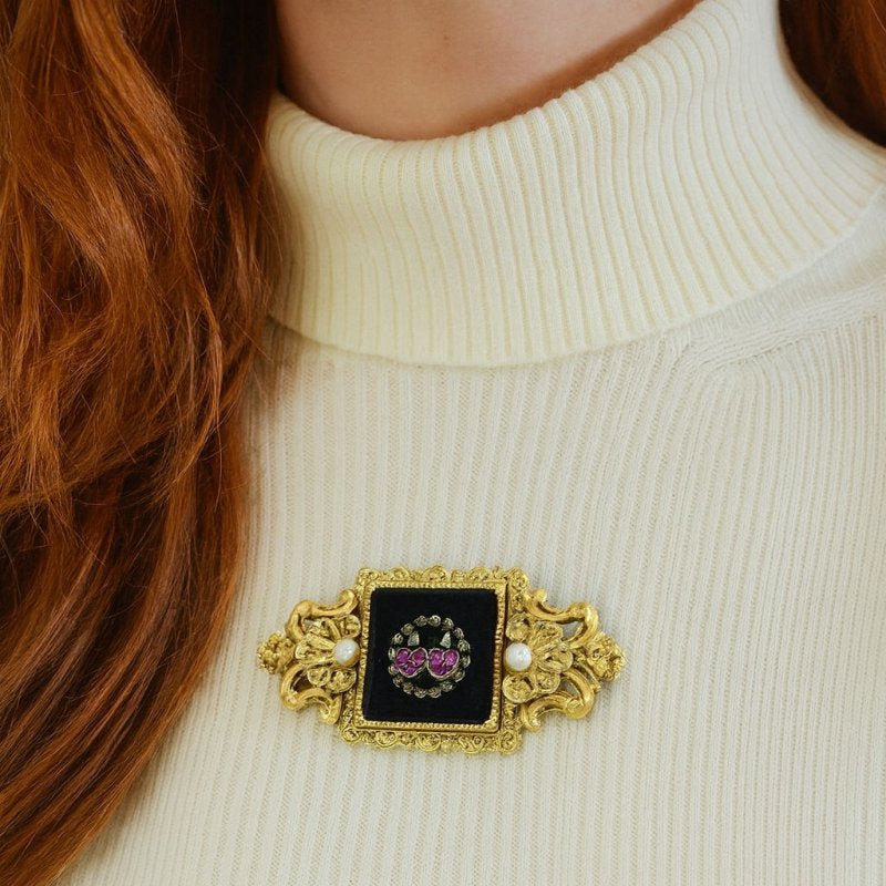 Broche Coeurs enlacés - Castafiore
