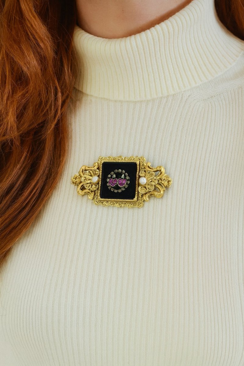 Broche Coeurs enlacés - Castafiore