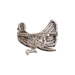 Broche Colombe en platine et diamants - Castafiore
