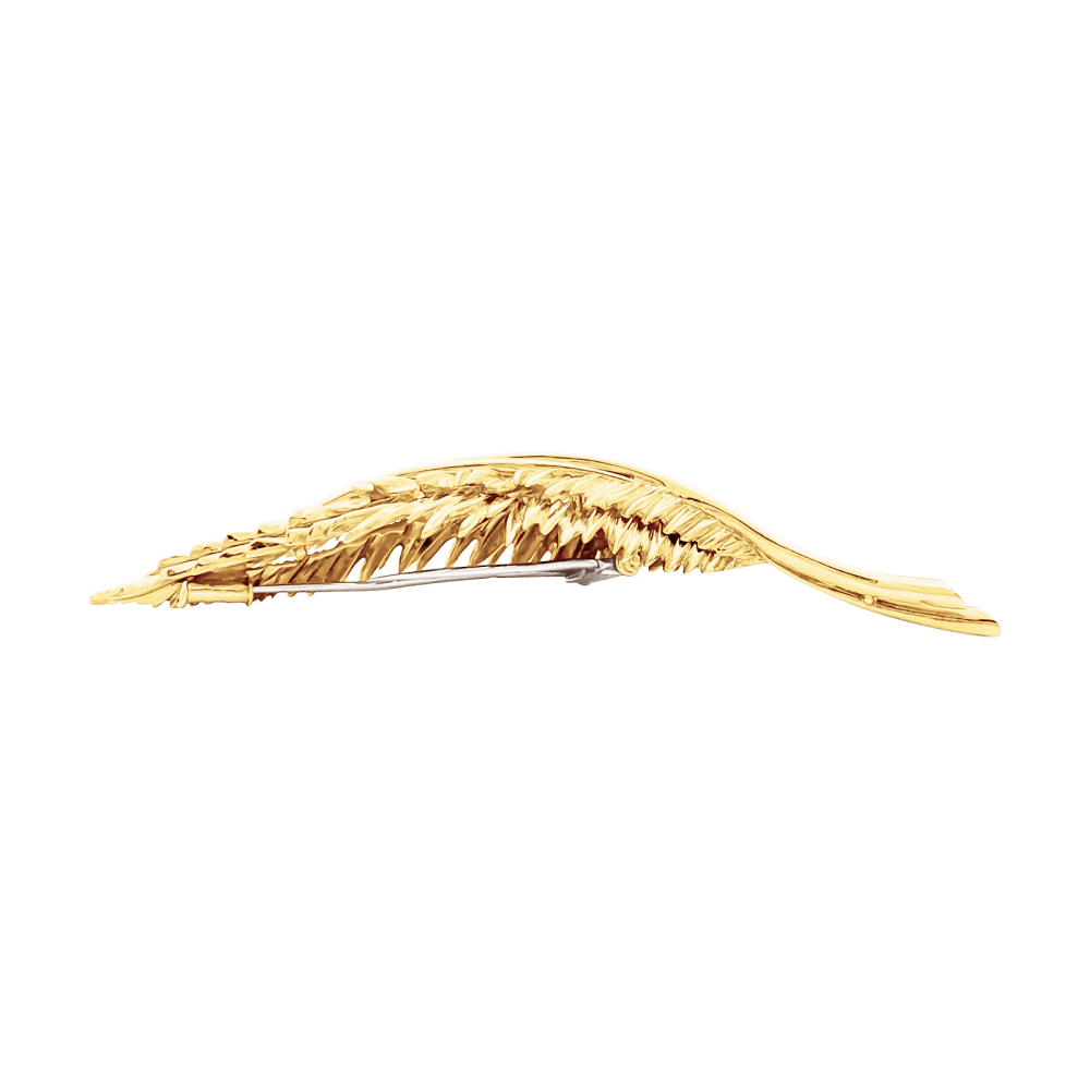 Brooch Van Cleef & Arpels, "Plumes", yellow gold.