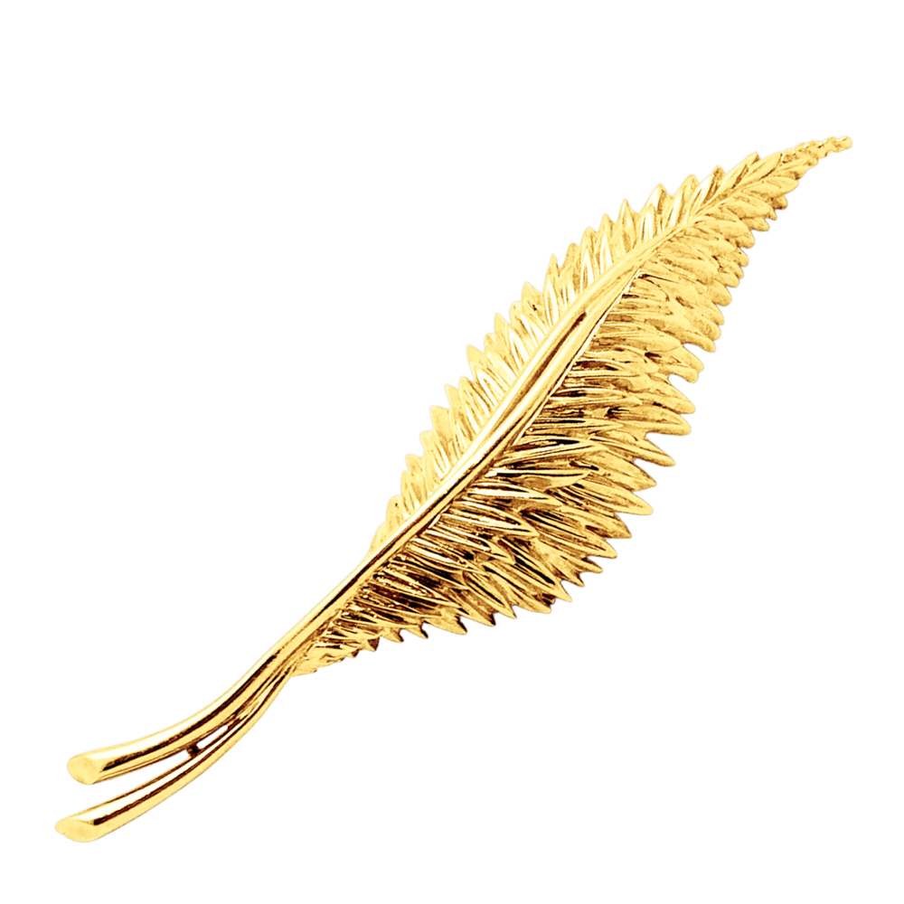 Brooch Van Cleef & Arpels, "Plumes", yellow gold.