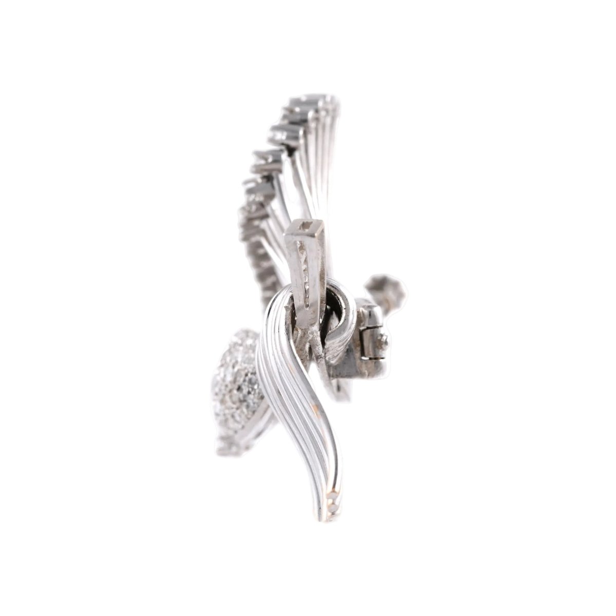 Broche en or blanc et diamants - Castafiore