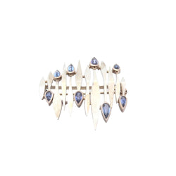 Broche en or blanc et saphirs - Castafiore