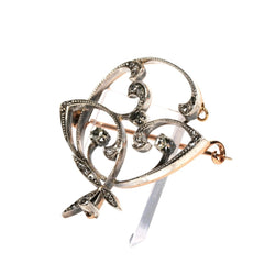 Broche en or blanc, or jaune et diamants - Castafiore