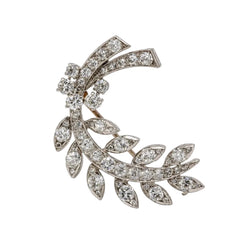 Broche en or blanc, platine et diamants - Castafiore
