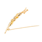 Broche en Or Jaune avec Saphirs, Citrines et Diamants - Castafiore