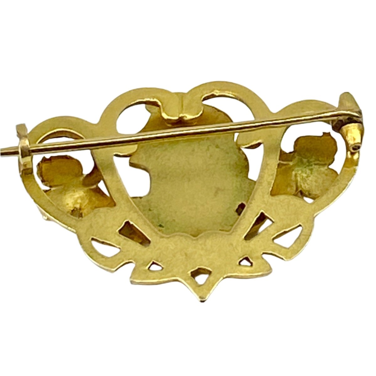 Broche en or jaune et diamants - Castafiore