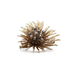 Broche en or jaune, platine et diamants - Castafiore