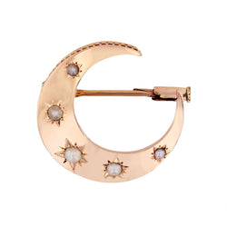 Broche en or rose et perles - Castafiore