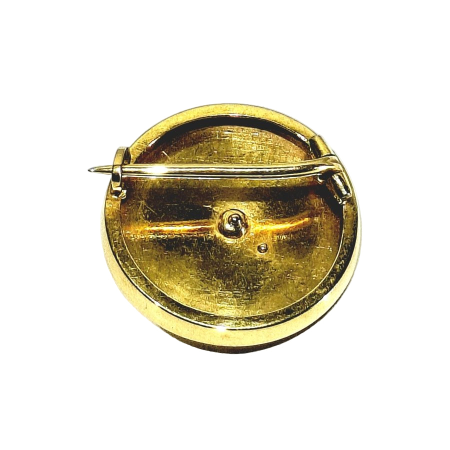 Broche en or rose guêpe en or rose et oeil de tigre - Castafiore