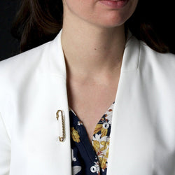 Broche épingle à nourrice or rose - Castafiore