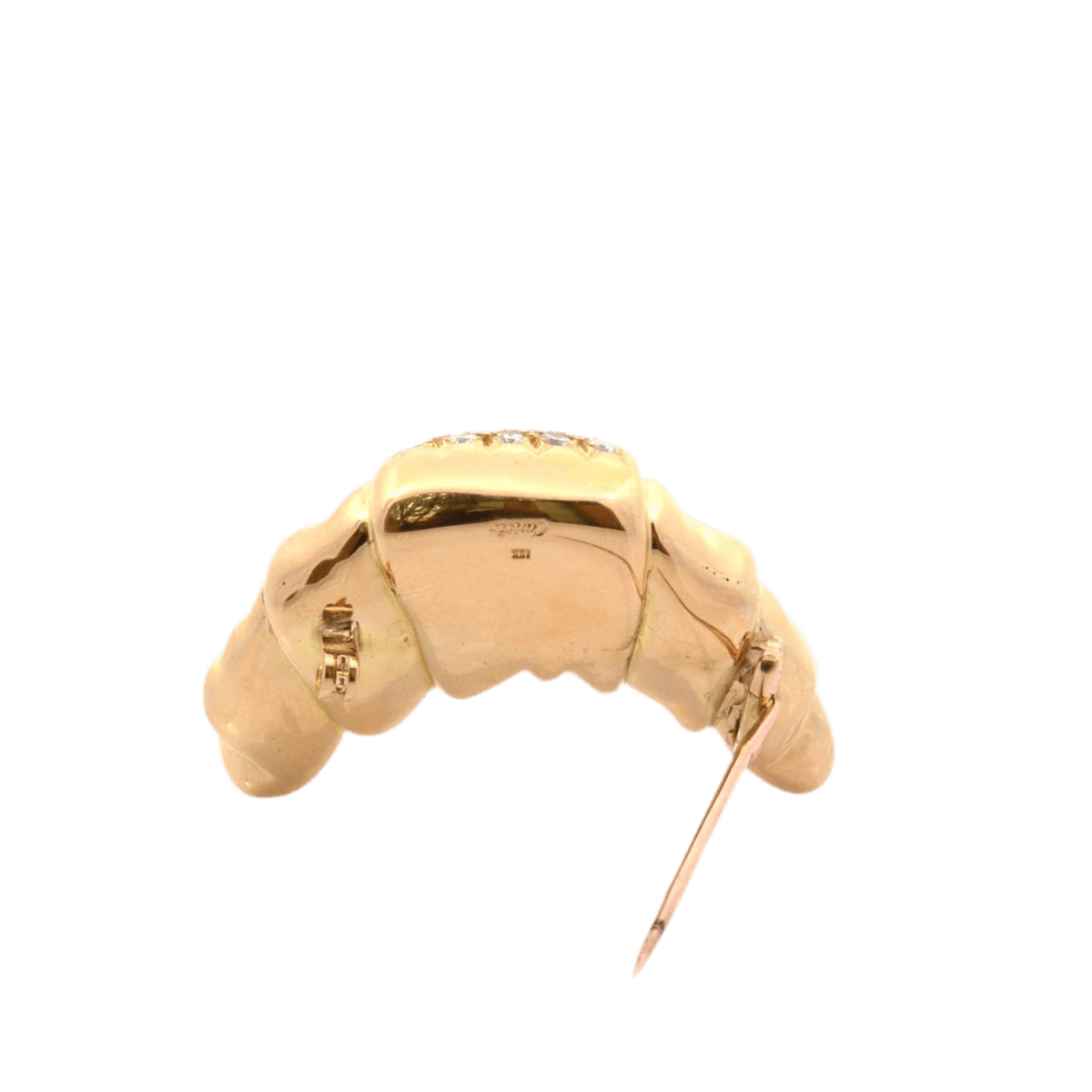 Broche Épingle CARTIER en or jaune et diamants - Castafiore
