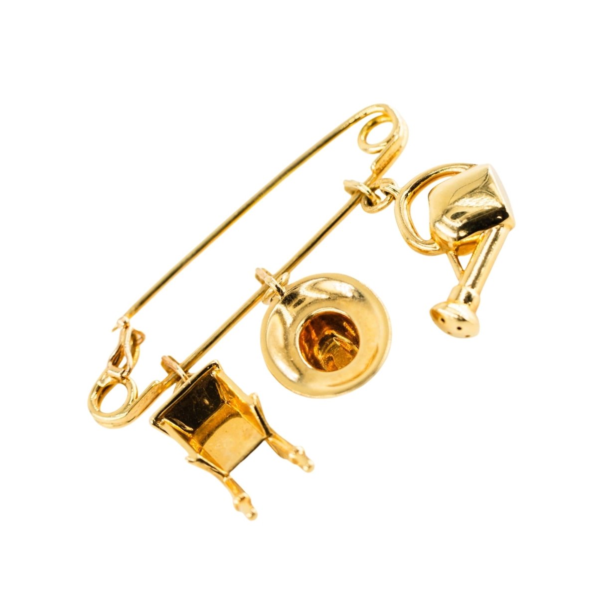 Broche Épingle CARTIER "Le Jardinier" en or jaune - Castafiore