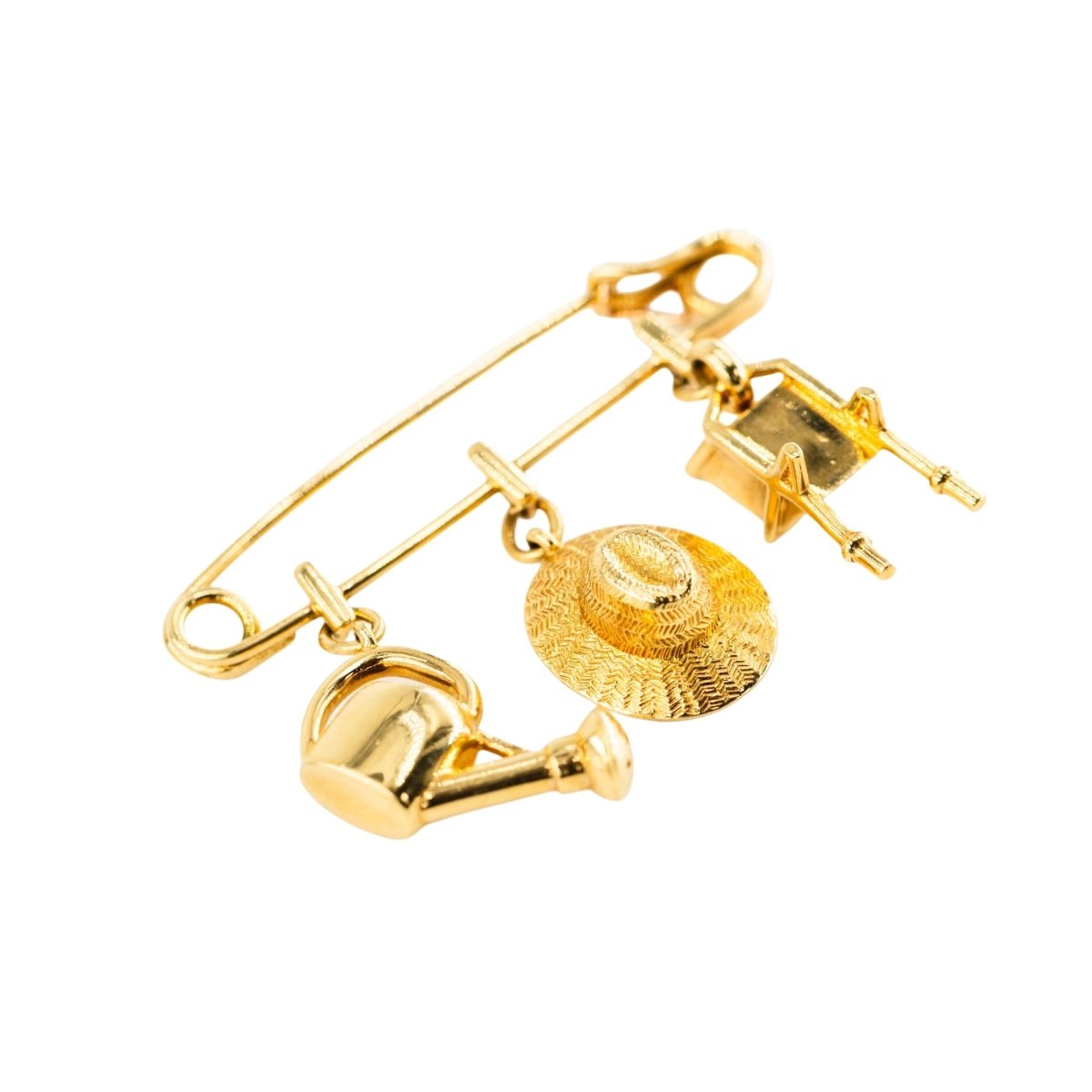 Broche Épingle CARTIER "Le Jardinier" en or jaune - Castafiore