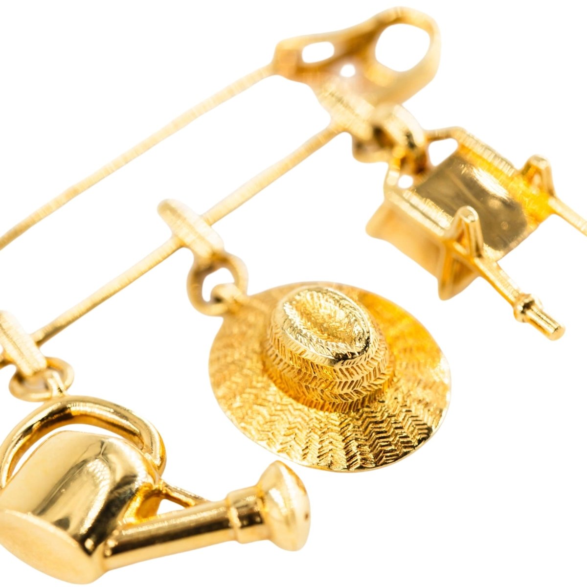 Broche Épingle CARTIER "Le Jardinier" en or jaune - Castafiore