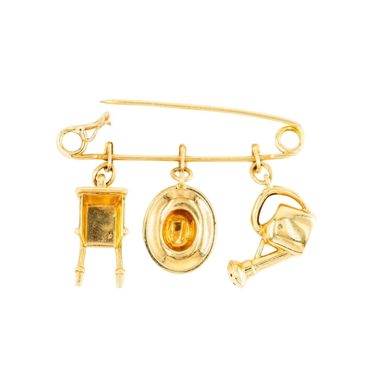 Broche Épingle CARTIER "Le Jardinier" en or jaune - Castafiore