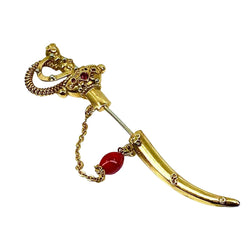 Broche épingle de cravate «  épée » en or 18 carats - Castafiore