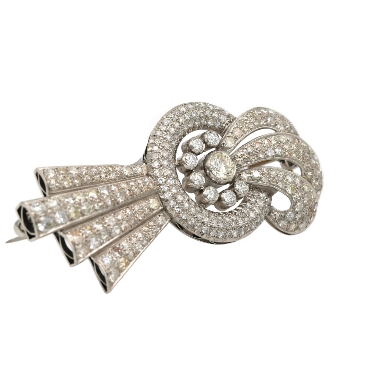 Broche Épingle en or blanc et diamants - Castafiore