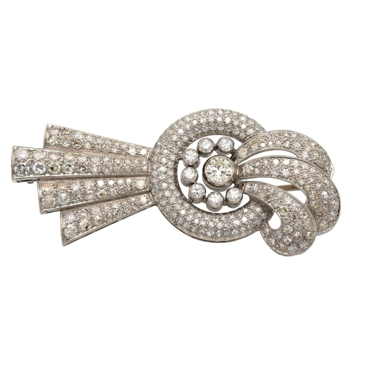 Broche Épingle en or blanc et diamants - Castafiore