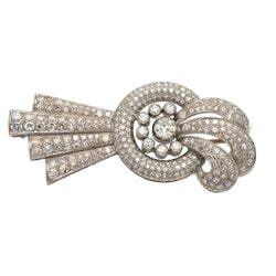Broche Épingle en or blanc et diamants - Castafiore